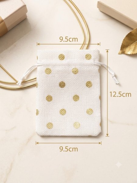 اكياس توزيعات قماش مع خيط ربط 9.5*12.5 cm