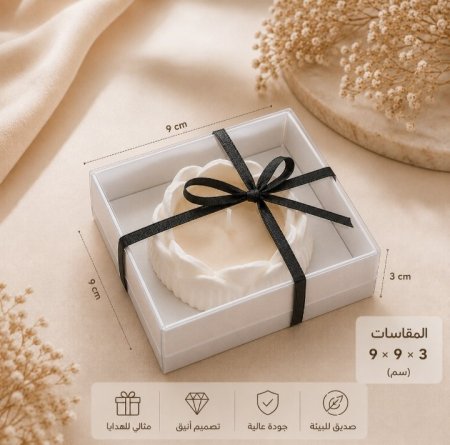 توزيعات ورد شمع معطر مع علبة جاهز