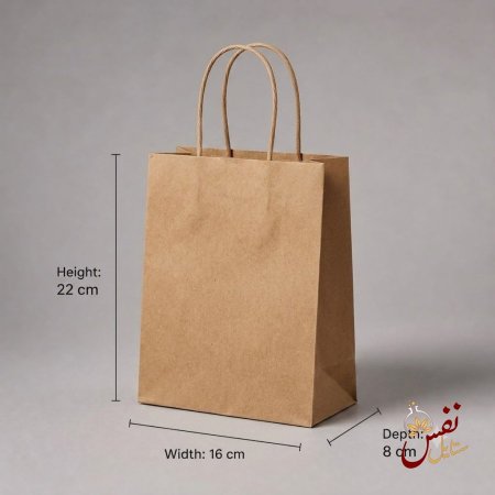 دزينة (12قطعة)كيس كرتون بني 4 احجام