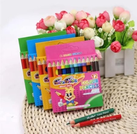 الوان خشب 12 لون قصير