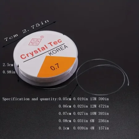 خيط خرز كريستال 0.7