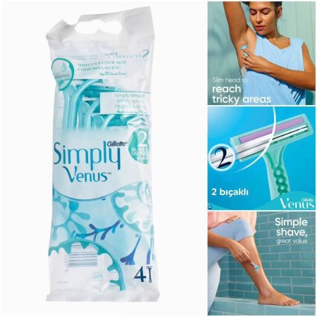 شفرات حلاقة نسائية جيليت سيمبلي فينوس Gillette Simply Venus