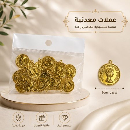 (كيس50 قطعه) ليرات معدن 2 cm