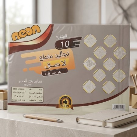 تجاليد دفاتر لاصق شفاف 10 قطع