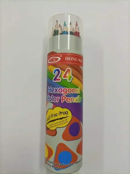 الوان خشب 24 لون اسطواني