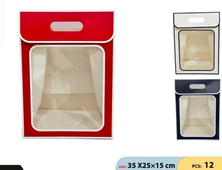 اكياس هدايا وجه 25*35 شفاف 12 كيس