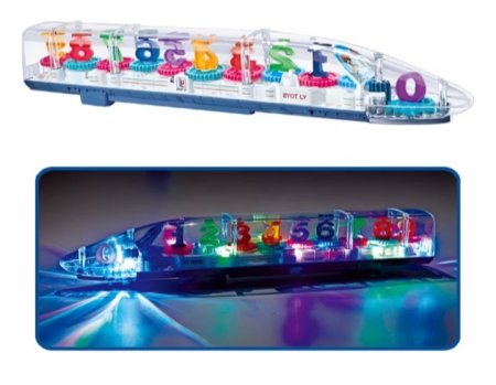 لعبة قطار تروسGear Train بتقنية LED ثلاثية الأبعاد وموسيقى