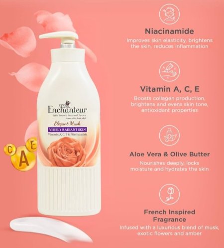 لوشن الجسم المعطر Enchanteur Elegant Musk