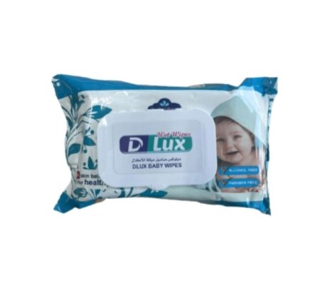 مناديل مبللة ديلوكس مع غطاء بلاستيكي - 72 قطعة