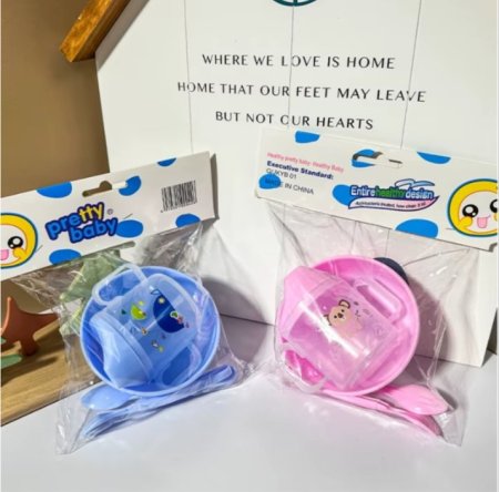 طقم اطفال صحن وكاسة 4 قطع