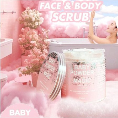 سكراب مقشر للوجه والجسم magic بيبي باودر
