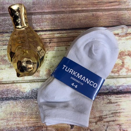 جراب ولادي قصير ابيض من 4-6 سنوات