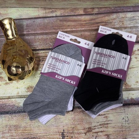 جراب ولادي قصير من 4-6 سنوات مجموعة 3 ازواج