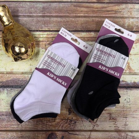 جراب ولادي قصير من 6-8 سنوات مجموعة 3 ازواج