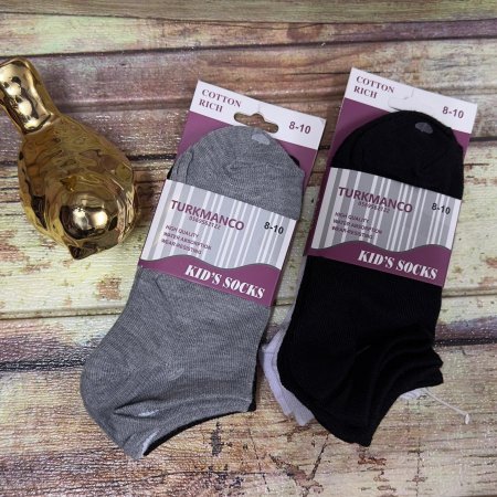 جراب ولادي قصير من 8-10 سنوات مجموعة 3 ازواج